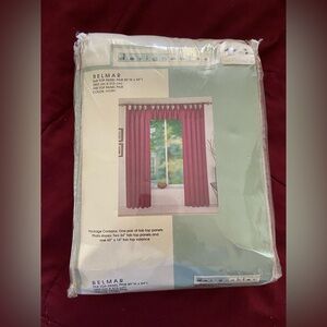 BELMAR DESIGNABLES 3PC. Ivory TAB TOP Panel Curtains & Valance